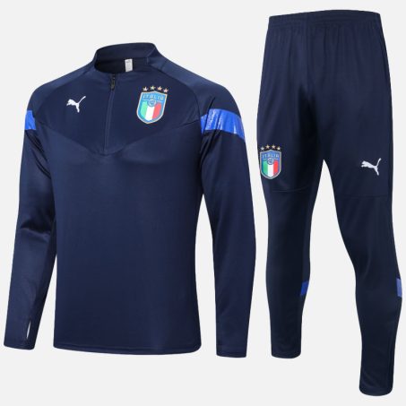 Italy-all-navy-blue-half-ziptracksuit