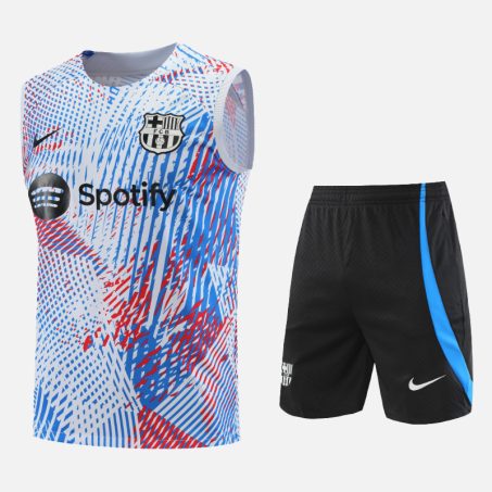 Barcelona-White-Blue-Red-Pattern-Sleeveless-Trainingkit