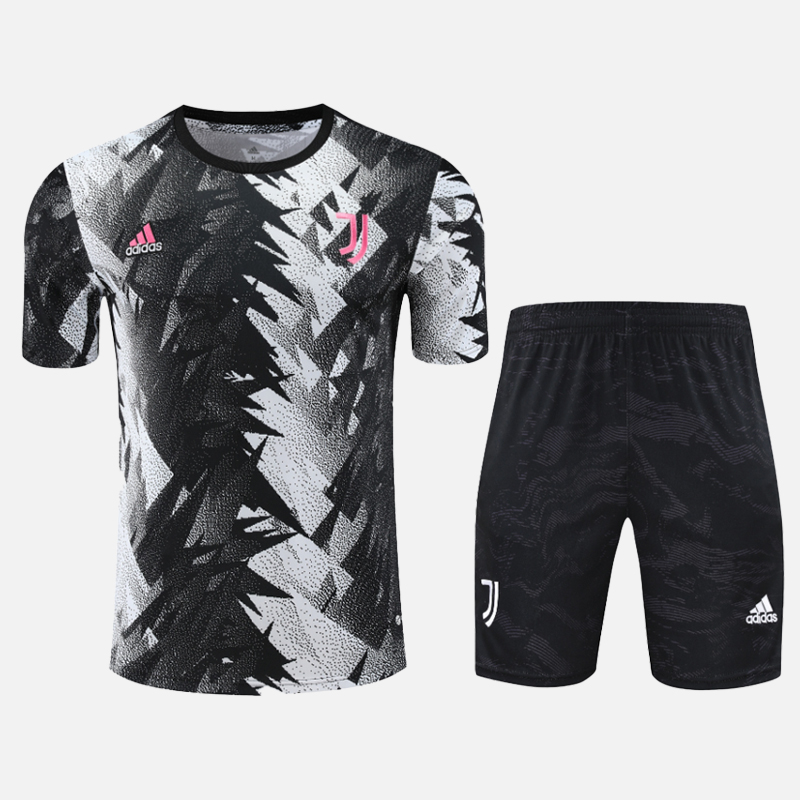 Juventus-Black-White-Pattern-Pink-Logo-Trainingkit
