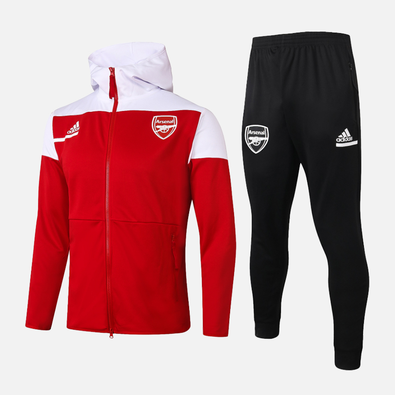 Arsenal-Red-White-Black Hoodie Tracksuit