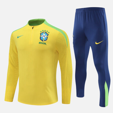Brazil International Yellow Blue Half Zip Tracksuit