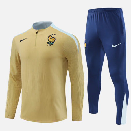 France International Gold Blue Half Zip Tracksuit